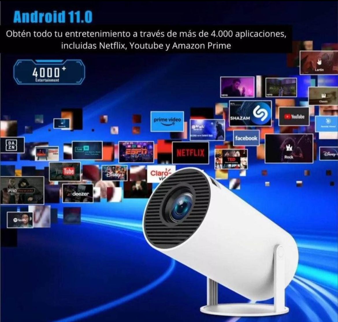 Miniatura 3 de Mini Proyector Portátil 4k Android 11.0